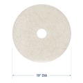 Just Launched | Boardwalk BWK4019NAT 19 in. Diameter Natural Burnishing Floor Pads - White (5/Carton) image number 2