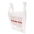 Food Service | Inteplast Group THW2VAL 12 in. x 7 in. x 23 in. HDPE T-Shirt Bags - White/Red (500/Carton) image number 2