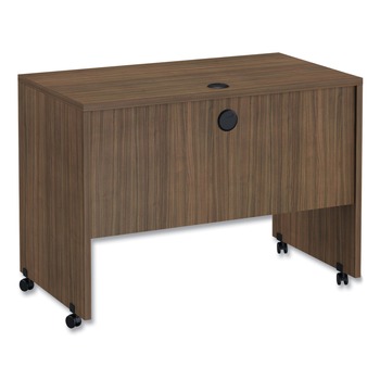 Alera ALEVA204224WA Valencia Series 41.38 in. x 23.63 in. x 30 in. Mobile Workstation Desk - Modern Walnut