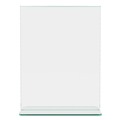 Office Presentation Supplies | Deflecto 5991790 8.5 in. x 11 in. Insert Superior Image Premium Green Edge Sign Holders - Clear/Green image number 1