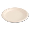 Bowls and Plates | Boardwalk BWKPLATE9NPFA 9 in. Diameter Bagasse PFAS-Free Dinnerware Plate - Tan (500/Carton) image number 5