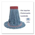  | Boardwalk BWK503BLCT 5 in. Super Loop Cotton/Synthetic Fiber Wet Mop Head - Large, Blue (12/Carton) image number 6