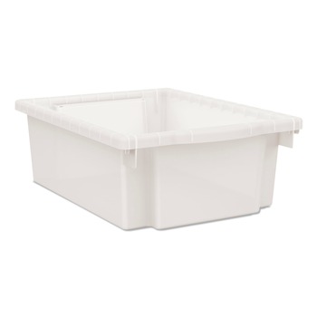 DESK ACCESSORIES AND OFFICE ORGANIZERS | HON HFMBIN6 Flagship 12.75 in. x 16 in. x 6 in. 1 Section Storage Bins - Translucent White