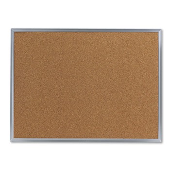 Universal 43612-UNV 24 in. x 18 in. Cork Bulletin Board - Tan Surface, Aluminum Frame