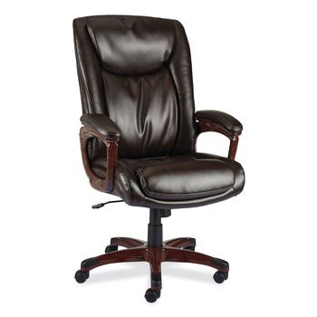 Alera ALEDN42B19 17.13 in. - 20.12 in. Seat Height Darnick Series Manager Chair Supports Up to 275 lbs. - Brown