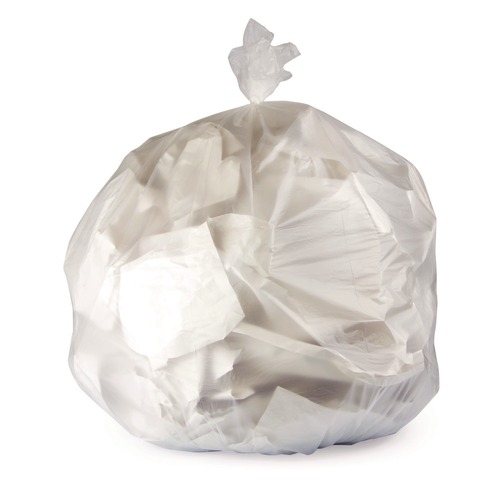 Trash & Waste Bins | Heritage Z8048MN R01 40 in. x 48 in. 11 mic. 45-Gallon High-Density Waste Can Liners - Natural (250/Carton) image number 0