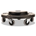 Just Launched | Rubbermaid Commercial FG264000BLA 18 in. x 6.63 in. 250 lbs. Capacity Brute Round Twist On/Off Dolly - Black image number 3