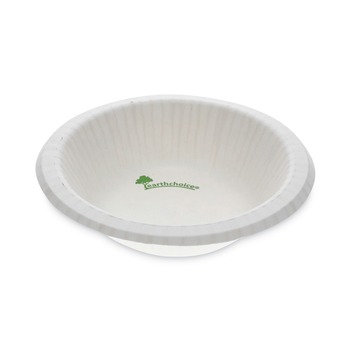 Pactiv Corp. PSB12EC 12 oz EarthChoice Pressware Compostable Paper Bowl Dinnerware - White (750/Carton)