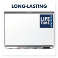 White Boards | Quartet P558GP2 Prestige 2 DuraMax 96 in. x 48 in. Magnetic Porcelain Whiteboard - Graphite Frame image number 6