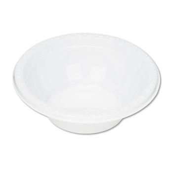 FACILITY MAINTENANCE SUPPLIES | Tablemate 5244WH 5 oz Plastic Dinnerware Bowl - White (125/Pack)