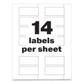 Labels | Avery 60537 PermaTrack 1.25 in. x 2.75 in. Laser Printers Destructible Asset Tag Labels - White (112/Pack) image number 5