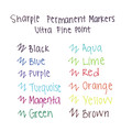 Permanent Markers | Sharpie 37665PP Permanent Marker - Ultra-Fine Needle Tip/Black (5/Pack) image number 6