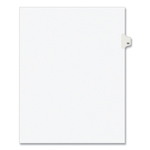 Dividers & Tabs | Avery 01056 11 in.x 8.5 in. 10-Tab Avery Style 56 Preprinted Legal Exhibit Side Tab Index Dividers - White (25/Pack) image number 0