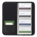 File Folders | Samsill 80850 Holds (160) 2 in. x 3.5 in. Cards 4.75 in. x 10.25 in. Professional Vinyl Business Card File - Black image number 4