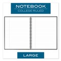 Notebooks & Pads | Cambridge Limited 06100 11 in. x 8.5 in. 1-Subject Wide/Legal Rule Hardbound Notebook with Pocket - Black Cover (96 Sheets) image number 4