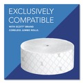 Paper Towels and Napkins | Scott 09602 Essential Coreless Jumbo Roll 14.25 in. x 6 in. x 9.75 in. Tissue Dispenser for Business - Black image number 4