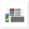 Washable Markers | EXPO 80675A Dry Erase Marker and Cleaner Kit - Assorted Colors/Fine Bullet Tip (5-Piece/Set) image number 1
