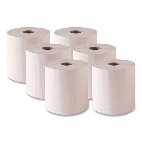 Paper Towels and Napkins | GEN G2820 1-Ply 8 in. x 800 ft. Hardwound Roll Towels - White (6/Carton) image number 0