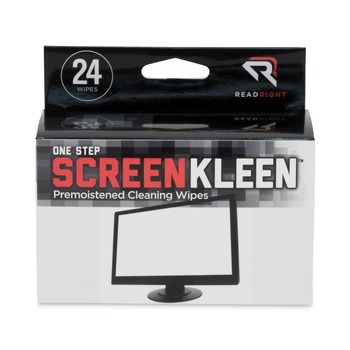 Read Right RR1209 5 x 5 OneStep Screen Cleaner - Unscented (24/Box)