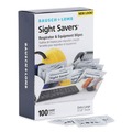 Cleaning & Janitorial Supplies | Bausch & Lomb 8595 5 in. x 8 in. Cloth Antibacterial Office Equipment Wet Wipes - Unscented White (100/Box) image number 1