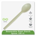 Cutlery | WNA EPS003 7 in. EcoSense Renewable Plant Starch Cutlery Spoon (50/Pack) image number 3