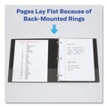 Binders | Avery 05600 3 Slant Rings 3 in. Capacity 11 in. x 8.5 in. Heavy-Duty Non Stick View Binder with DuraHinge - Black image number 7