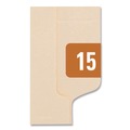 Labels | Smead 67915 0.5 in. x 1 in. "15-in Yearly End Tab Folder Labels - Brown (25 Labels/Sheet, 10 Sheets/Pack) image number 1