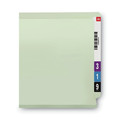 File Folders | Smead 34725 3 in. Expansion End Tab Pressboard Classification Folders with 2 SafeSHIELD Coated Fasteners - Letter Size/Gray-Green (25/Box) image number 2
