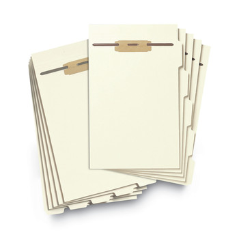 Smead 35650 Stackable 1/5-Cut Bottom Tab Folder Dividers with 1 Fastener - Legal Size/Manila (50/Pack)