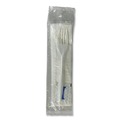Cutlery | Boardwalk BWK3KITMW 3-Piece Fork/Napkin/Salt Packet Utensil Set - White (500/Carton) image number 0