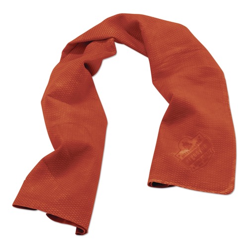 Safety & First Aid | Ergodyne 12441 Chill-Its 6602 29.5 in. x 13 in. One Size Fits Most Evaporative PVA Cooling Towel - Orange image number 0