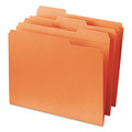 File Folders | Smead 12534 0.75 in. Expansion Reinforced 1/3-Cut Top Tab Colored File Folders - Letter Size/Orange (100/Box) image number 3