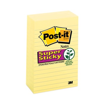PRODUCTS | Post-it Notes Super Sticky 660-5SSCY 4 in. x 6 in. Note Ruled Pads - Canary Yellow (90-Sheets/Pad, 5-Pads/Pack)