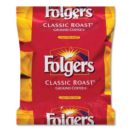 Just Launched | Folgers 2550006239 0.9 oz. Classic Roast Coffee Filter Packs (40/Carton) image number 0