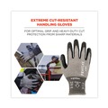 Cleaning Gloves | Ergodyne 10302 ProFlex 7072 ANSI A7 Nitrile-Coated CR Gloves, Gray, Small, 12 Pairs/Pack image number 7