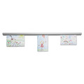 Desk Shelves | Advantus 2000 1.5 in. x 24 in. Grip-A-Strip Display Rails - Satin Aluminum image number 2