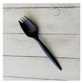 Cutlery | Boardwalk BWKSPORKBLPP Mediumweight Polypropylene Plastic Spork Cutlery - Black (1000/Carton) image number 3