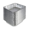  | Boardwalk BWKSTEAMHFDP 128 oz. Half-Size Deep Aluminum Steam Table Pans (100/Carton) image number 1