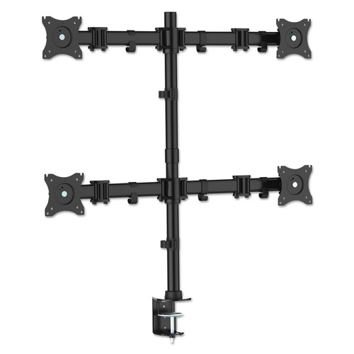 Monitor Stands | Kantek MA240 18 lbs. Capacity Articulating Quad Monitor Arm for 13 in. - 27 in. Monitors - Black image number 0