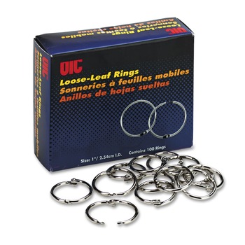 PAPER CLIPS AND FASTENERS | Officemate 99701 1 in. Diameter Book Rings (100/Box)