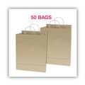 Food Service | Cosco 091565 10 in. x 4.5 in. x 13 in. Natural Twisted-Paper Handles Premium Shopping Bag - Brown (50/Box) image number 4