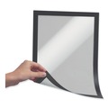 Office Presentation Supplies | Durable 472101 DURAFRAME 5.5 in. x 8.5 in. Magnetic Sign Holder - Black Frame (2/Pack) image number 2