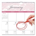 Back to School Sale | House of Doolittle 3671 12-Month (Jan-Dec): 2026 12 in. x 12 in. Breast Cancer Awareness Artwork Recycled Monthly Wall Calendar - White/Pink/Gray Sheets image number 2