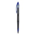 Pens | uni-ball 1927701 AIR Medium 0.7 mm Stick Porous Roller Ball Pen - Blue Ink Black/Blue Barrel (1-Dozen) image number 2