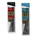Pencils | Pentel C257BPHB6 0.5 mm/0.7 mm Super Hi-Polymer HB Lead Refill Value Pack - Black (6/Pack) image number 3
