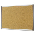 Bulletin Boards | Quartet ARCB3018 30 in. x 18 in. ARC Frame Cubicle Cork Bulletin Board - Tan Surface/Satin Aluminum Frame image number 1