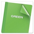 Report Covers & Pocket Folders | Oxford 55807EE 3 Fastener 1/2 in. Capacity Clear Front Report Covers - Green (25/Box) image number 4