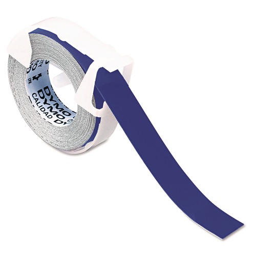 Labels | DYMO 520106 0.37 in. x 12 ft. Self-Adhesive Glossy Labeling Tape for Embossers - Blue (1-Roll) image number 0