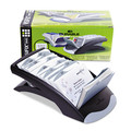 Desktop Organizers | Durable 241301 5 in. x 9.31 in. x 3.56 in. VISIFIX Plastic Desk Business Card File Holds 200 2.88 in. x 4.13 in. Cards - Graphite/Black image number 3