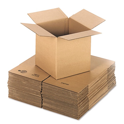Mailing Boxes & Tubes | Universal UFS121212 12-in. Cubed Fixed-Depth Corrugated Shipping Boxes - Extra-Large, Brown Kraft (25/Bundle) image number 0